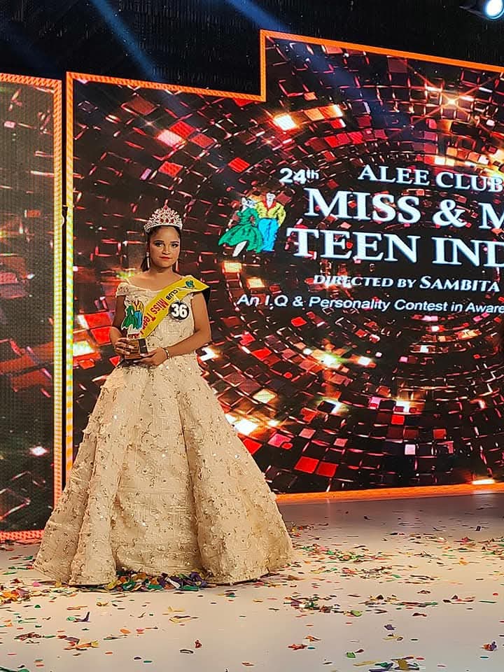 Crowning moment on a pageant stage
